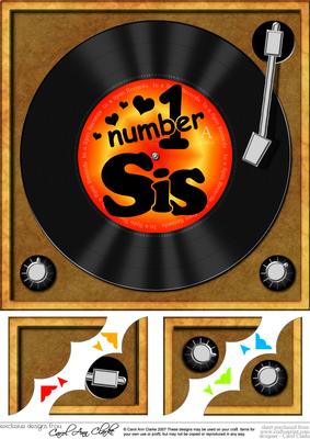 8 x 8 Number 1 Sis Record Scalloped Corner Topper