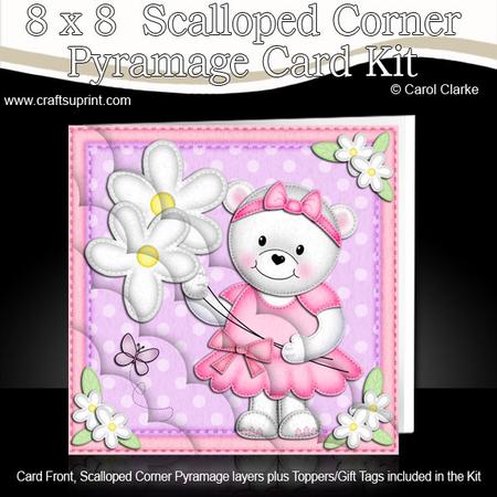 8 x 8 Teddy Tess's Flowers Scalloped Corner Kit