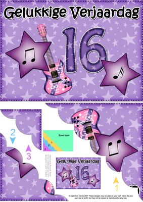 5x7 Dutch 16th Birthday Scallop Corner