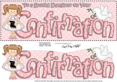 Large Dl Daughter Confirmation Girlz Chrizy 3D Decoupage