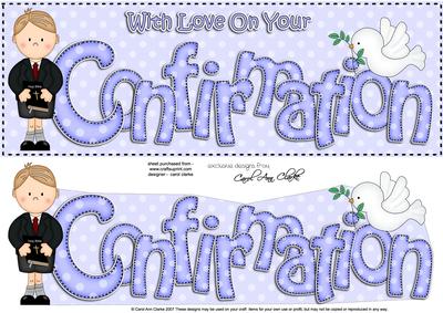 Large Dl Confirmation Boyz Chriz 3D Decoupage