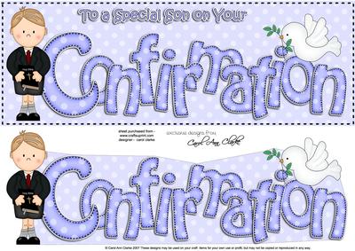 Large Dl Son Confirmation Boyz Chriz 3D Decoupage