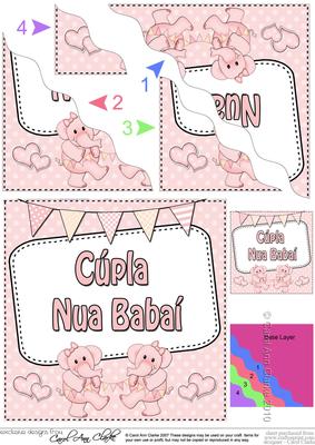 Irish New Baby Girl Twins Wavy Corner Side Stacker