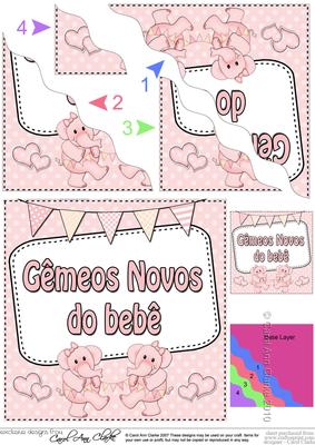Portuguese New Baby Girl Twins Wavy Corner Side Stacker
