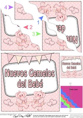 Spanish New Baby Girl Twins Wavy Corner Side Stacker
