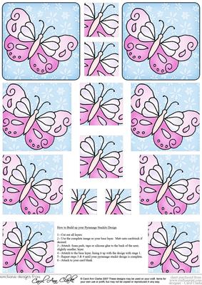 Fluttery Butterfly Pyramage Sheet