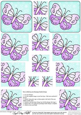 Fluttery Butterfly Pyramage Sheet