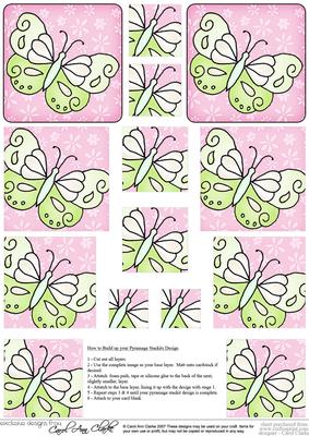 Fluttery Butterfly Pyramage Sheet