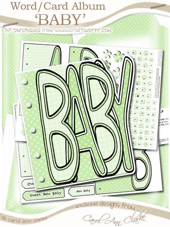 Baby Word Book Kit in Baby Mint