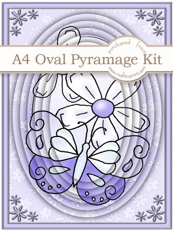 A4 Fluttery Butterfly in Purple Pyramage Kit