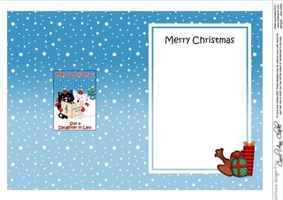 Xmas Son & Daughter in Law Cats 5x7 Matching Insert