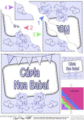 Irish New Baby Boy Twins Wavy Corner Side Stacker