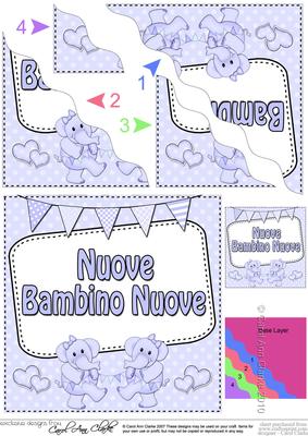 Italian New Baby Boy Twins Wavy Corner Side Stacker