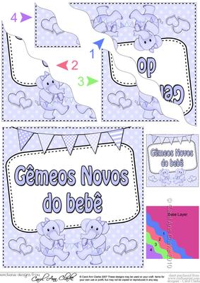 Portuguese New Baby Boy Twins Wavy Corner Side Stacker