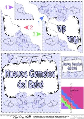 Spanish New Baby Boy Twins Wavy Corner Side Stacker