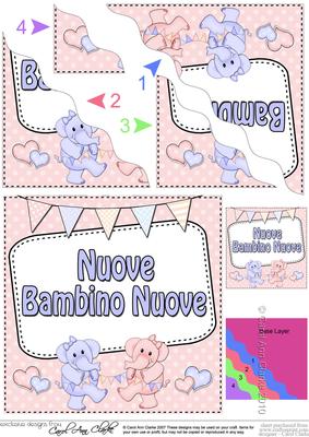 Italian New Baby Boy/girl Twins Wavy Corner Side Stacker