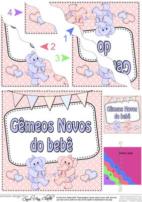 Portuguese New Baby Boy/girl Twins Wavy Corner Side Stacker