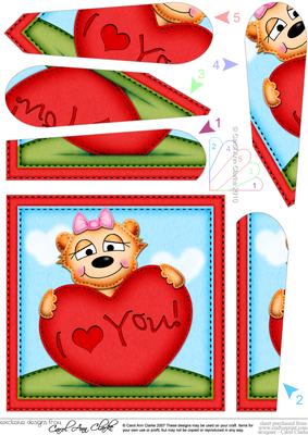 Mia Meerkat's Love Heart Fan Pyramage Topper