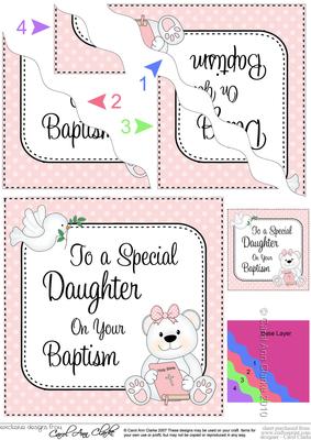 Special Daughter Baptism Teddy Wavy Corner Side Stacker