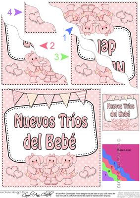 Spanish New Baby Girl Triplets Wavy Corner Side Stacker