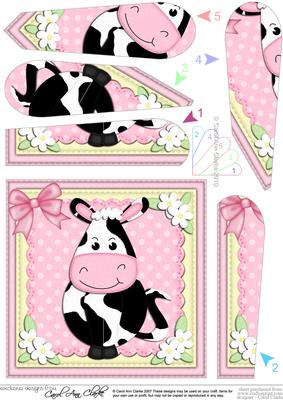 Milly Moo Cow Fan Pyramage Topper