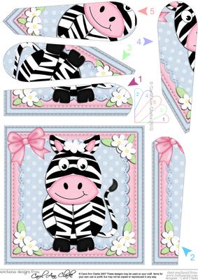 Debra Zebra Fan Pyramage Topper