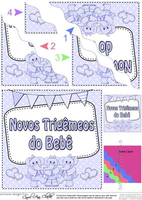 Portuguese New Baby Boy Triplets Wavy Corner Side Stacker