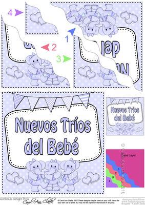 Spanish New Baby Boy Triplets Wavy Corner Side Stacker