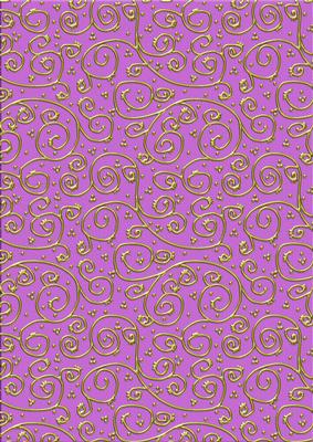 'gold Metallic Swirls' Backing Paper - Flowers and Pearls Co