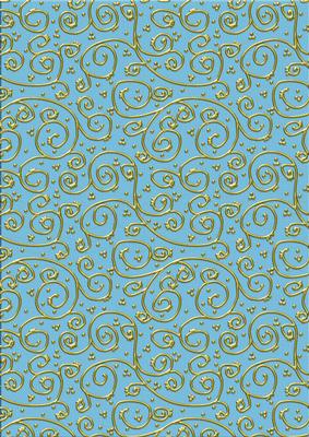 'gold Metallic Swirls' Backing Paper - Flowers and Pearls Co