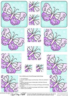 Fluttery Butterfly Twisted Pyramage Sheet