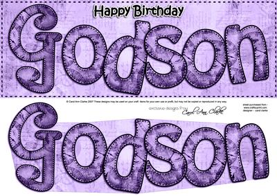 Large Dl Birthday Godson Clocks 3D Decoupage