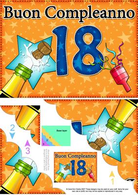 5x7 Italian 18th Birthday Scallop Corner