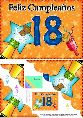 5x7 Spanish 18th Birthday Scallop Corner