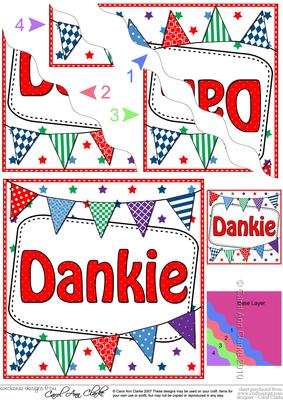 Afrikaans Thank You Bunting Wavy Corner Stacker
