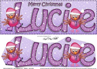 Xmas Lucie Robins Large Dl & 3D Decoupage
