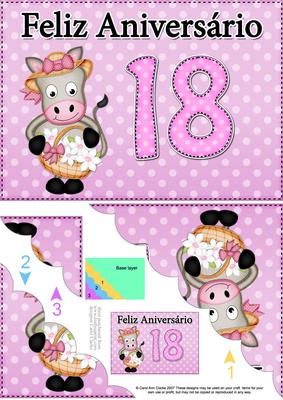 5x7 Portuguese 18th Birthday Scallop Corner