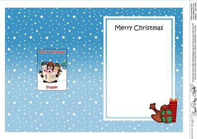 Xmas Fraser Gigi Horse & Friends 5x7 Matching Insert