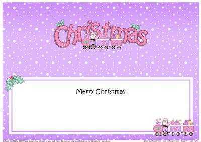 Xmas Christmas Santa's Train Matching Large Dl Insert