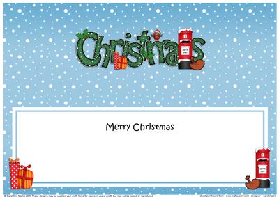 Xmas Christmas Postbox Matching Large Dl Insert