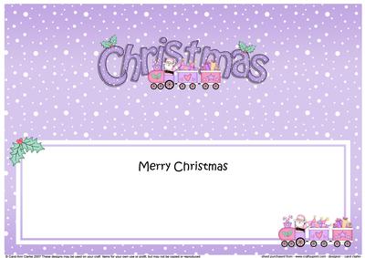 Xmas Christmas Santa's Train Matching Large Dl Insert