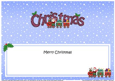Xmas Christmas Santa's Train Matching Large Dl Insert