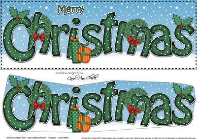 Large Dl Christmas Wreaths Quick Card 3D Decoupage