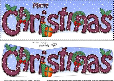 Large Dl Christmas Wreaths Quick Card 3D Decoupage