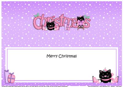 Xmas Christmas Little Cats Matching Large Dl Insert
