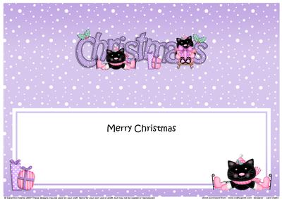 Xmas Christmas Little Cats Matching Large Dl Insert