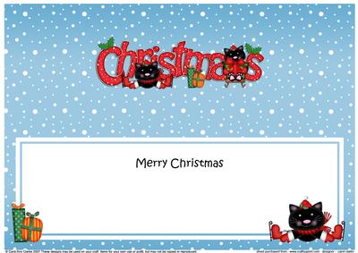 Xmas Christmas Little Cats Matching Large Dl Insert