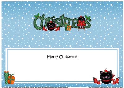 Xmas Christmas Little Cats Matching Large Dl Insert