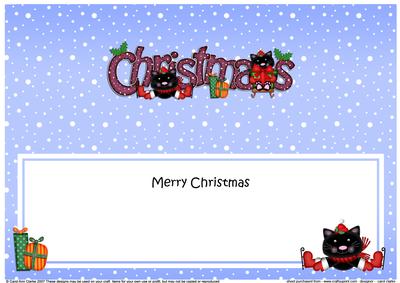 Xmas Christmas Little Cats Matching Large Dl Insert