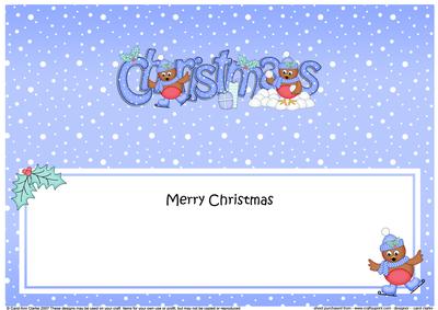Xmas Christmas Cute Robins Matching Large Dl Insert